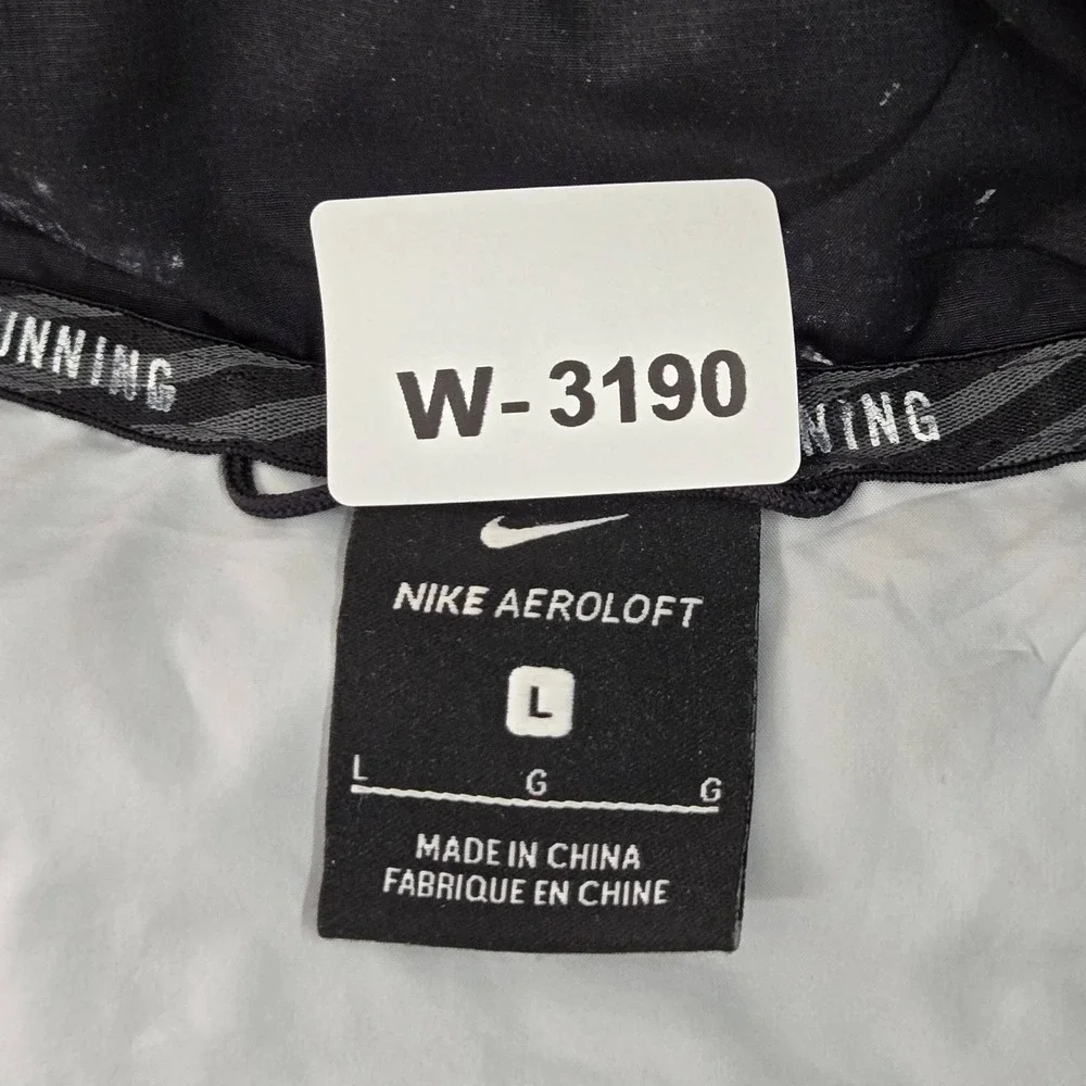 Stanford Cardinal Women Jacket L Black Nike Logo Aeroloft 800‎ Down Puffer